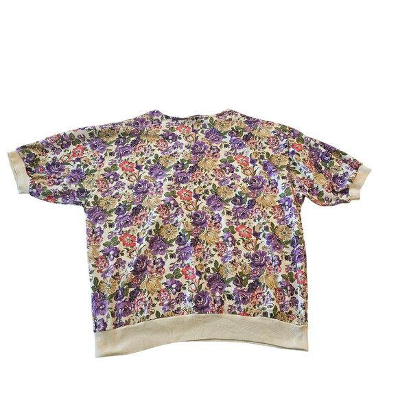 Cape Cod Sportswear Vintage 1980s Floral Print Womens Short Sleeves Top … - Picture 7 of 12